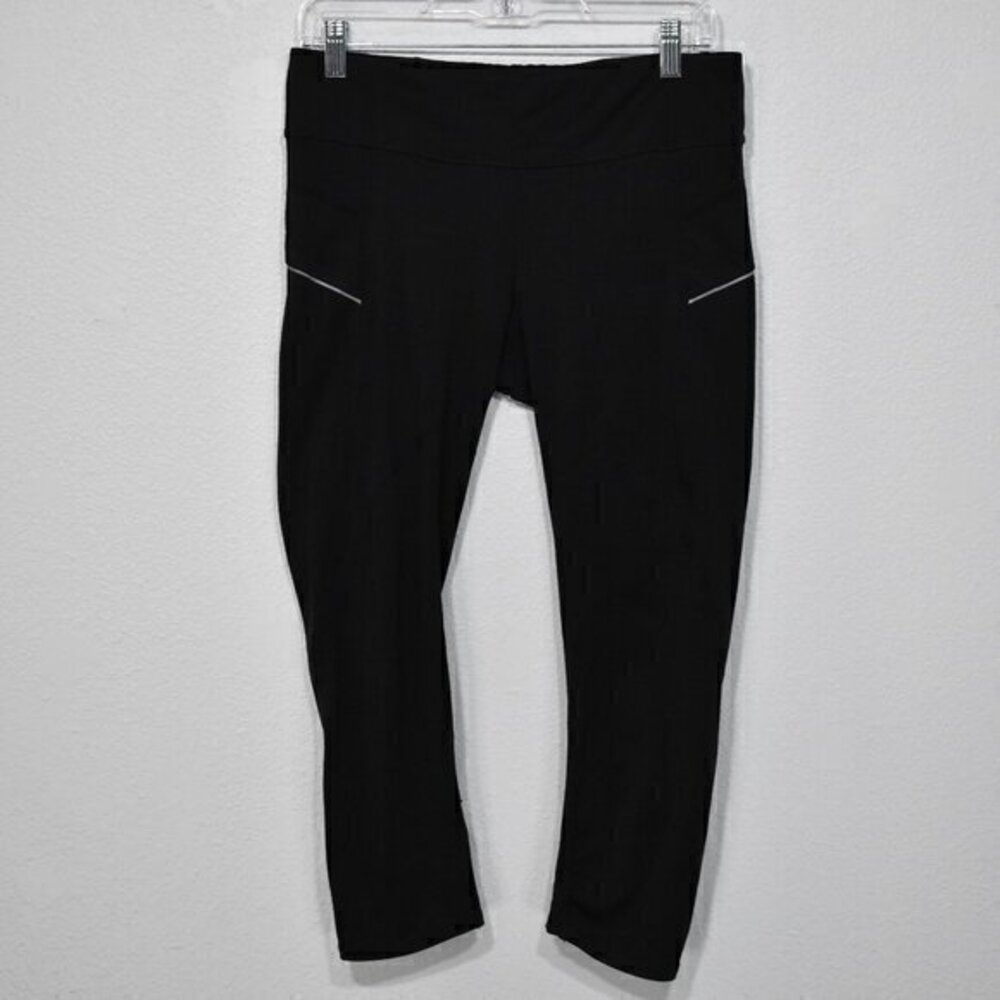Athleta Workout Leggings Size MT Color Black Gently Used Condition no hole/stain